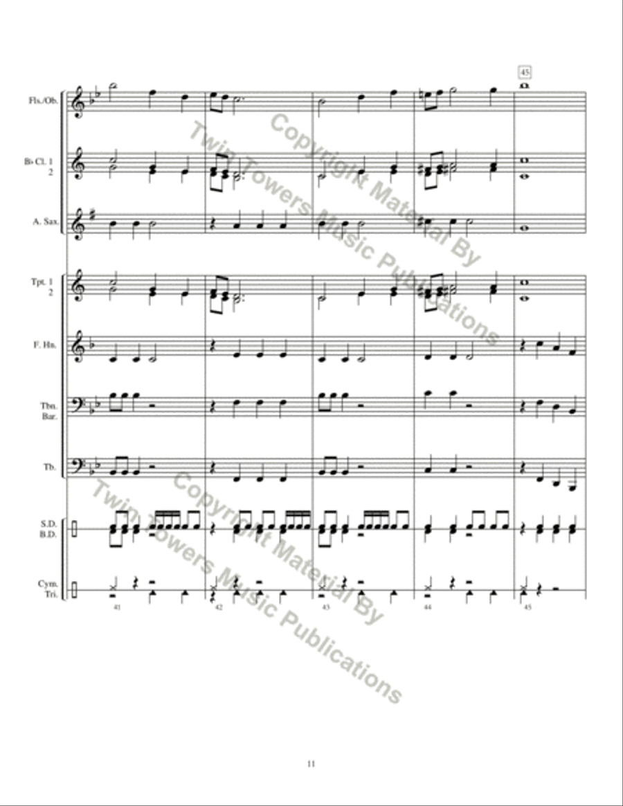 Orion Overture Orion Overture Concert Band scores gallery preview page 12