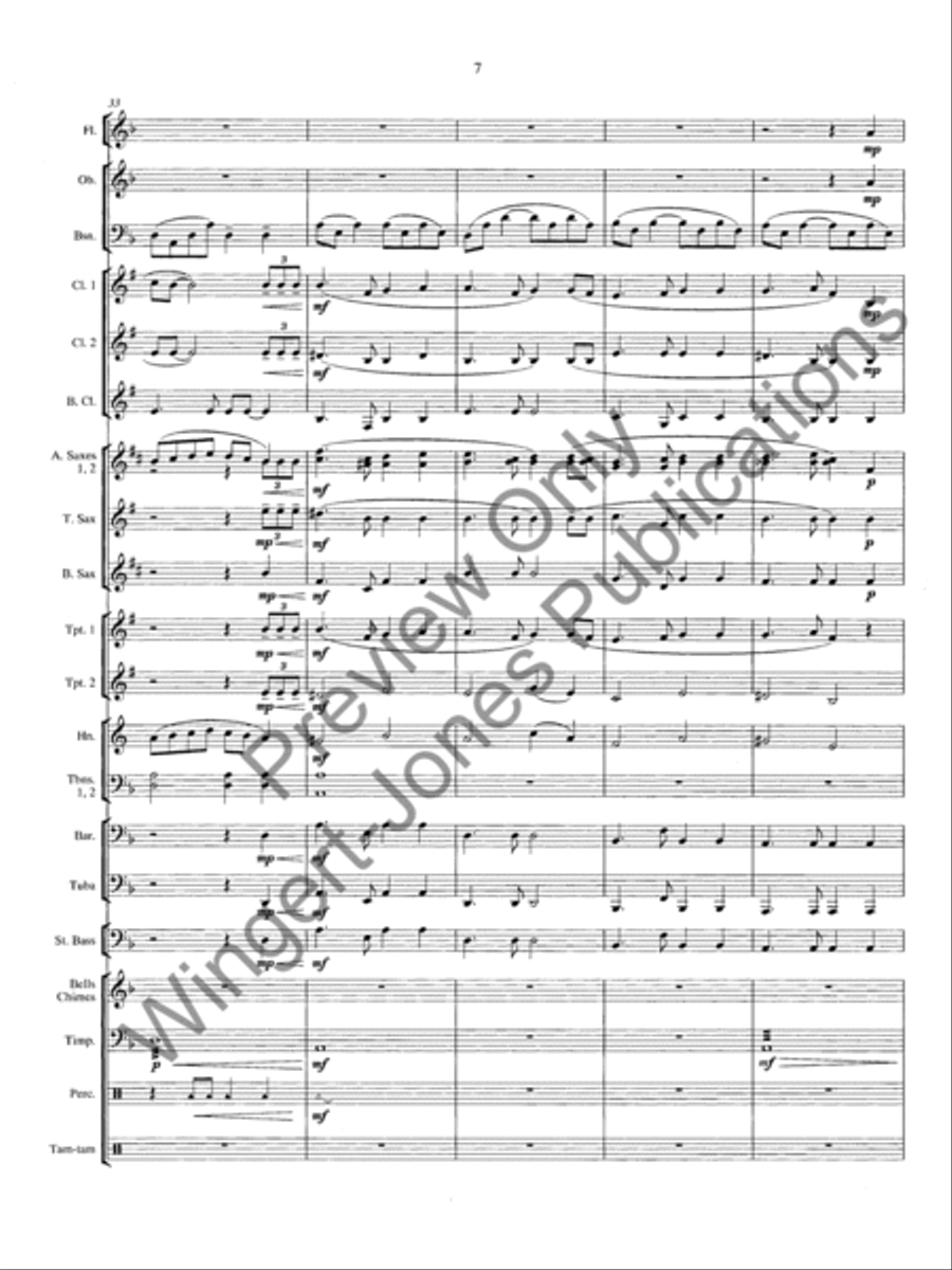 Rising Of The Assidium Moon Concert Band scores gallery preview page 12