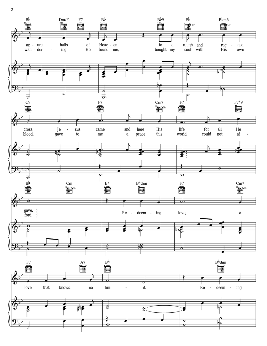 Redeeming Love Acoustic Guitar scores gallery preview page 2