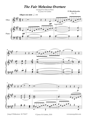 Mendelssohn: The Fair Melusina Overture, Op. 32 for Oboe & Piano