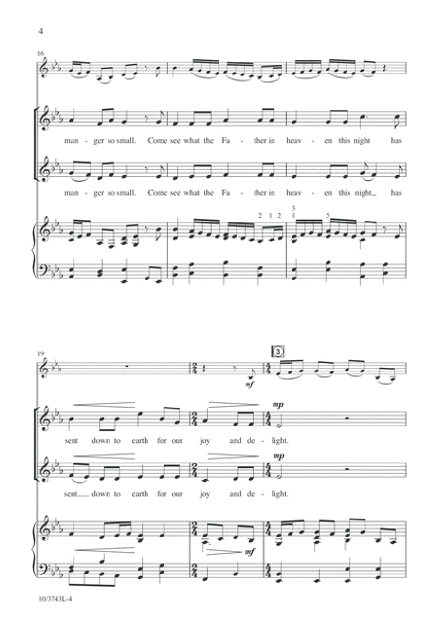 O Come, Little Children 2-Part scores gallery preview page 5