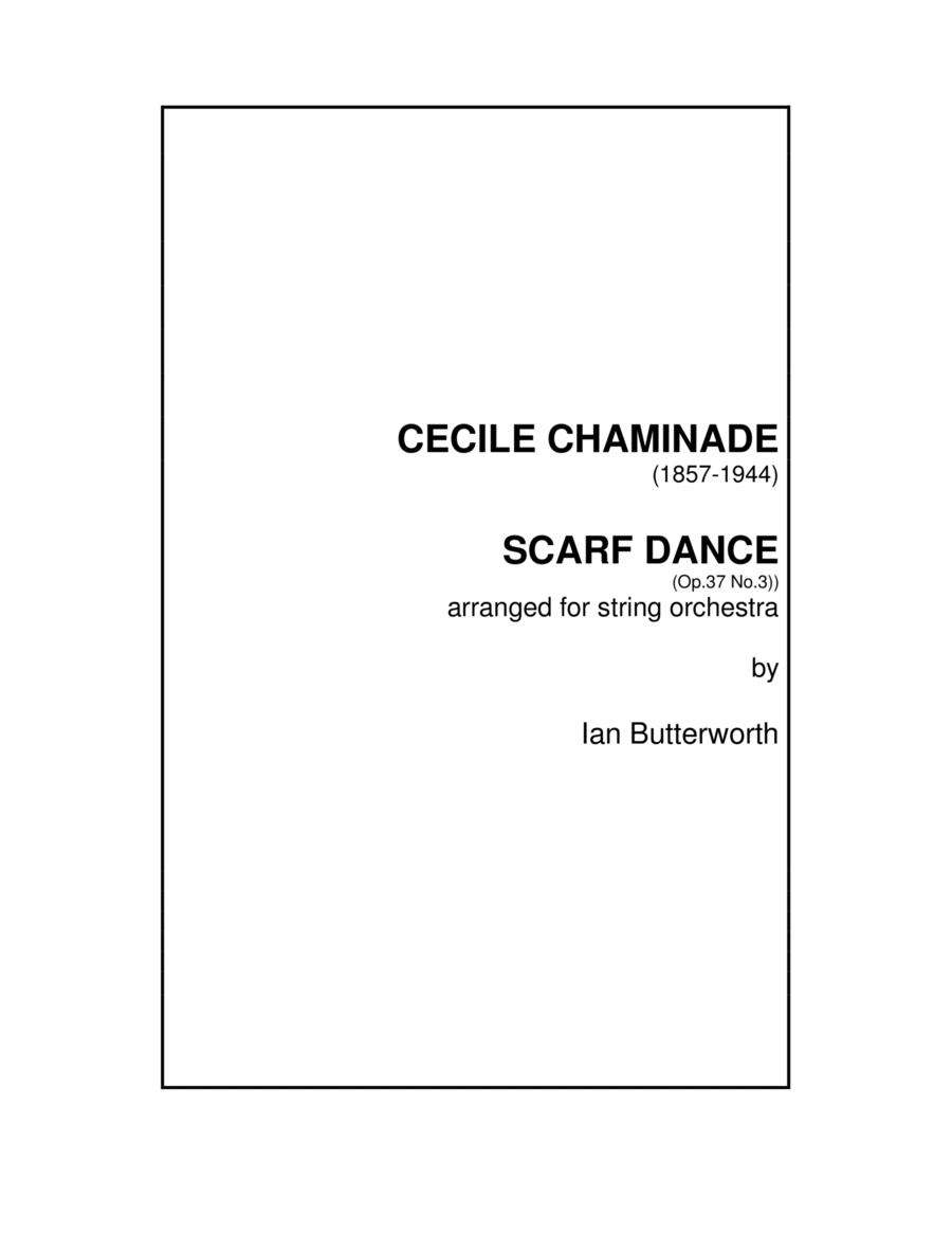 CHAMINADE Scarf Dance for string orchestra String Orchestra scores gallery preview page 1