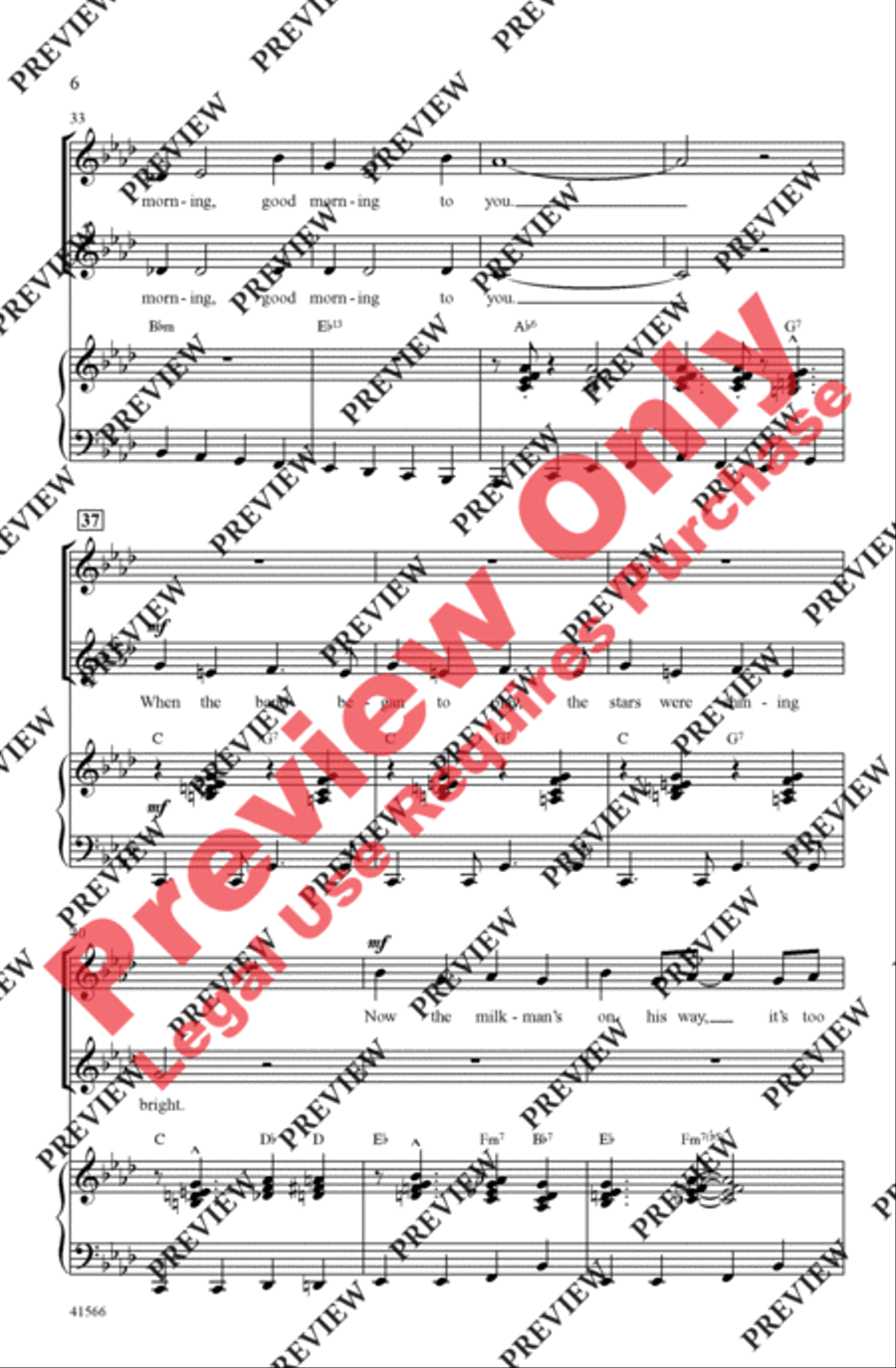 Good Morning Good Morning 2-Part scores gallery preview page 6