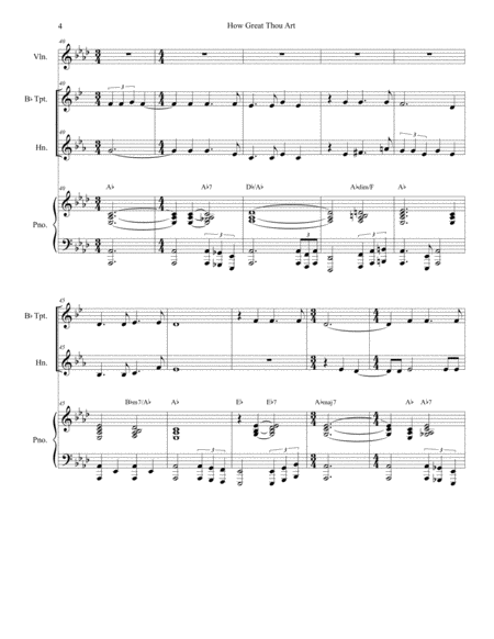 How Great Thou Art (Duet for Bb-Trumpet & French Horn - Piano Accompaniment) image number null