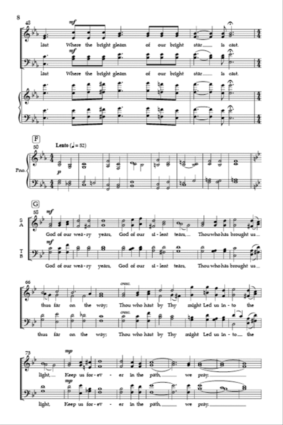 Lift Every Voice and Sing Divisi scores gallery preview page 8