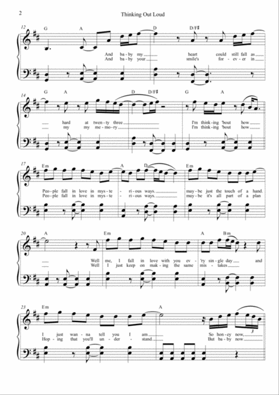 Thinking Out Loud Voice scores gallery preview page 2