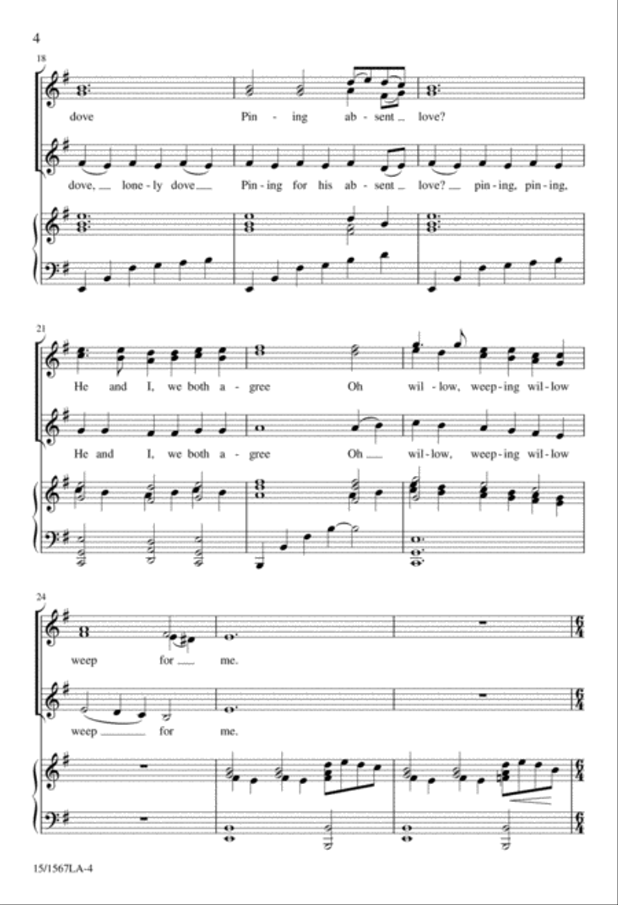 Willow, Willow Willow, Willow SSA scores gallery preview page 4