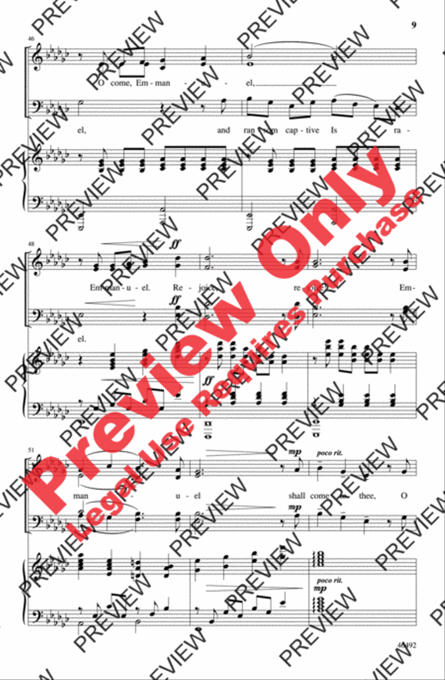 Jehovah Elohim 4-Part scores gallery preview page 9