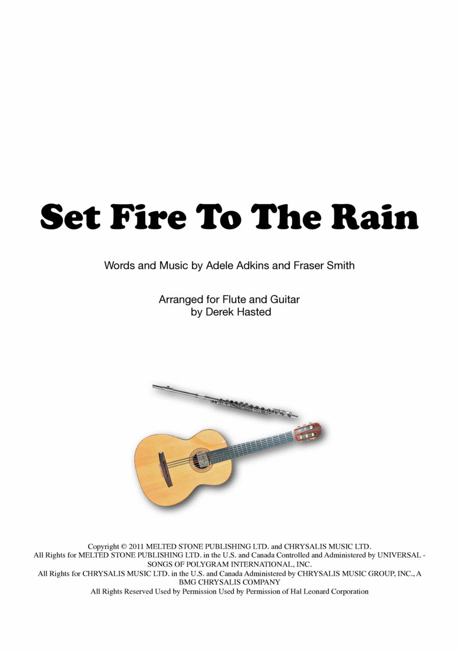 Set Fire To The Rain Flute scores gallery preview page 1