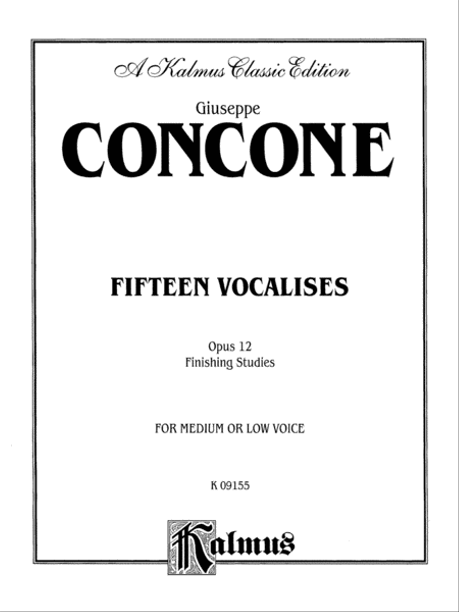 Fifteen Vocalises, Op. 12 (Finishing Studies) Medium-Low Voice scores gallery preview page 2