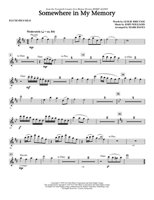 Book cover for Somewhere in My Memory (arr. Mark Hayes) - Flute