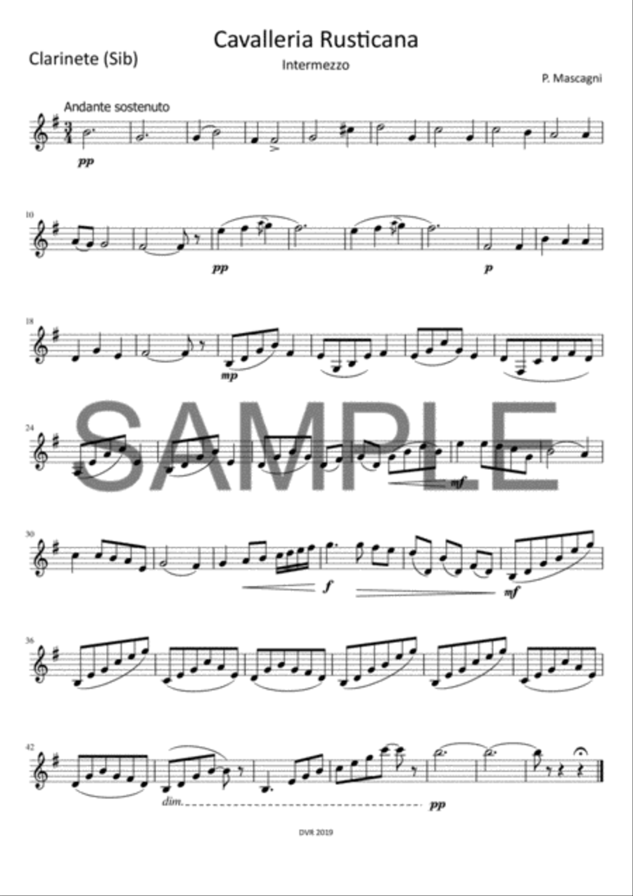 Cavalleria Rusticana - Intermezzo (Wind Quintet) Cavalleria Rusticana - Intermezzo (Wind Quintet) Woodwind Quintet scores gallery preview page 4