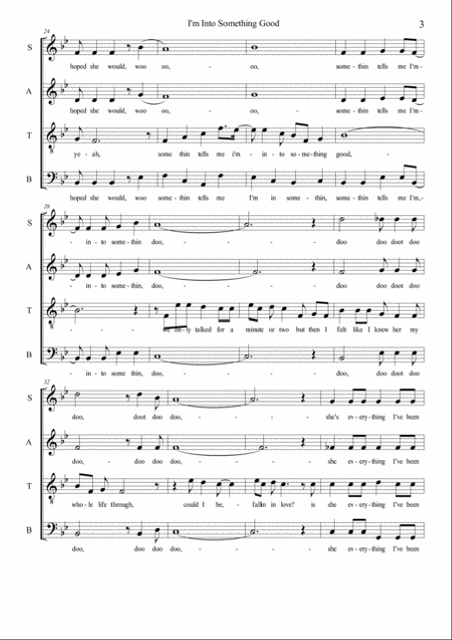 I'm Into Something Good 4-Part scores gallery preview page 3