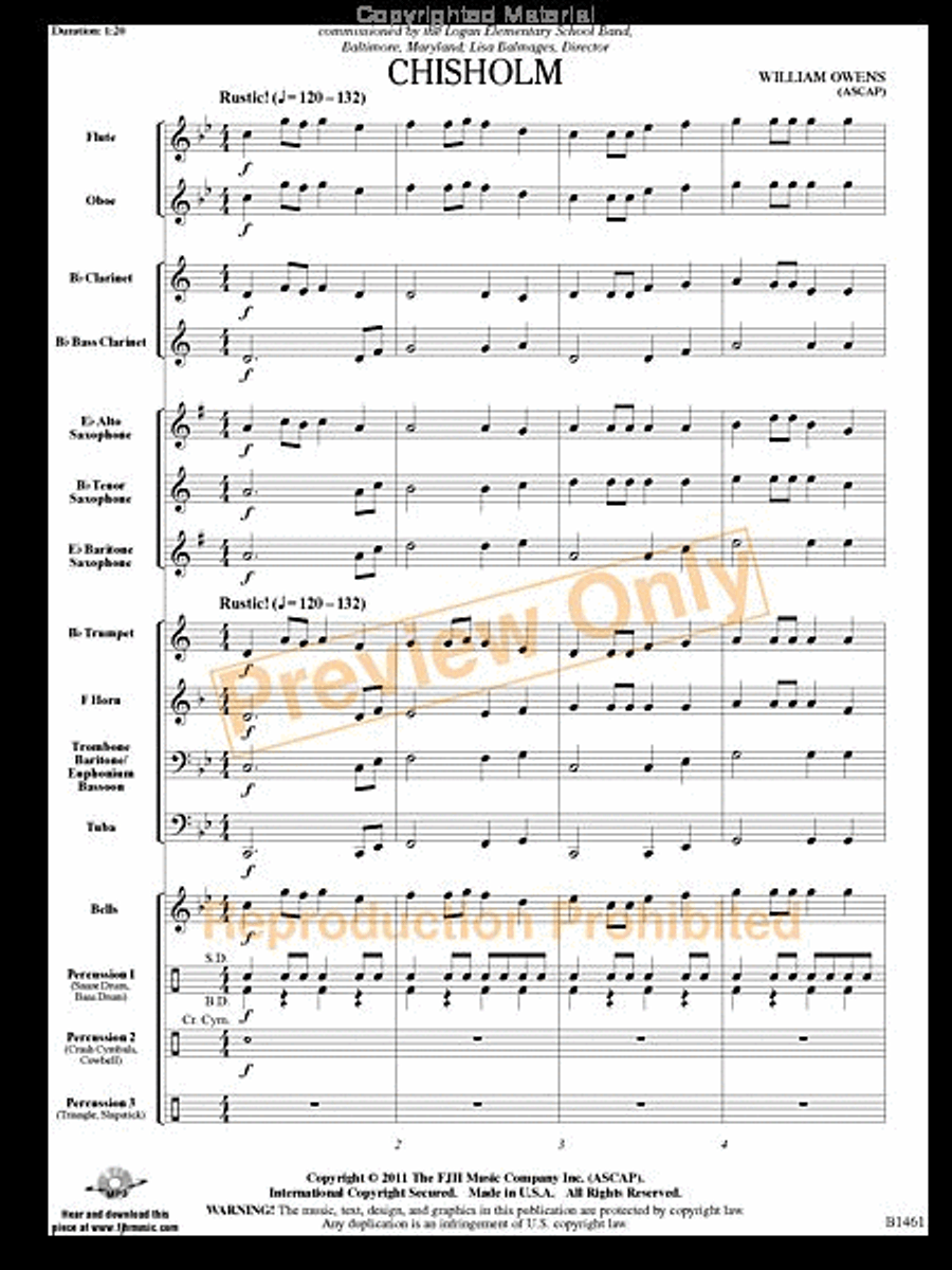 Chisholm Concert Band scores gallery preview page 2