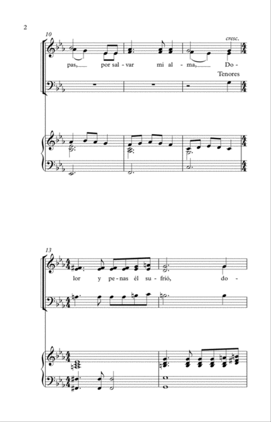 Oh, cuanto le amo (Oh, How I Love Jesus) 4-Part scores gallery preview page 2