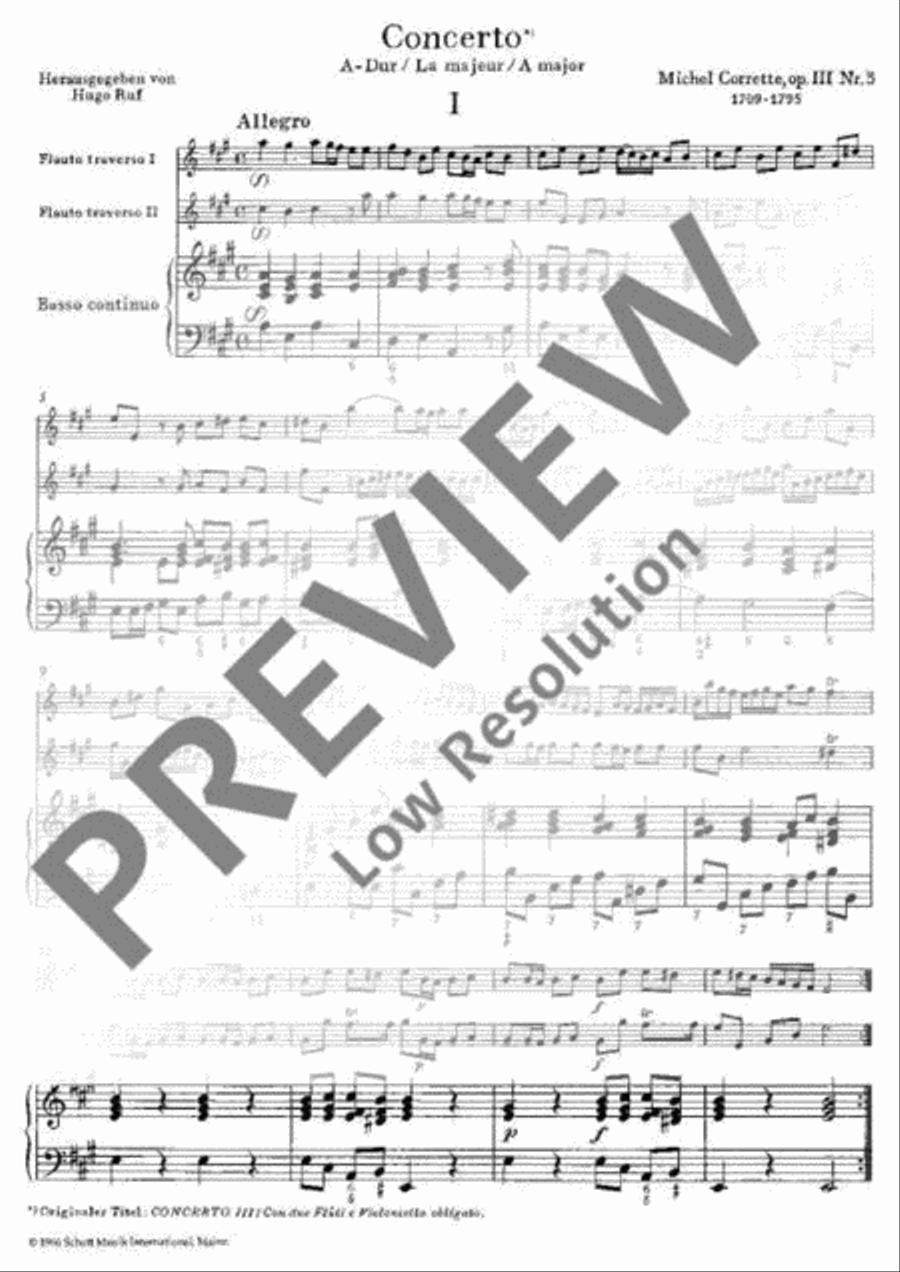 Concerto A major Flute scores gallery preview page 4