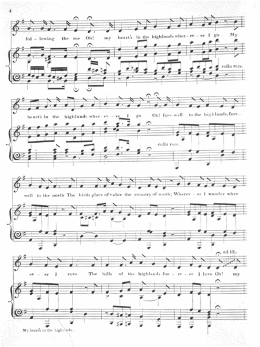 My Heart's in the Highlands. A Favourite Song Piano Solo scores gallery preview page 3