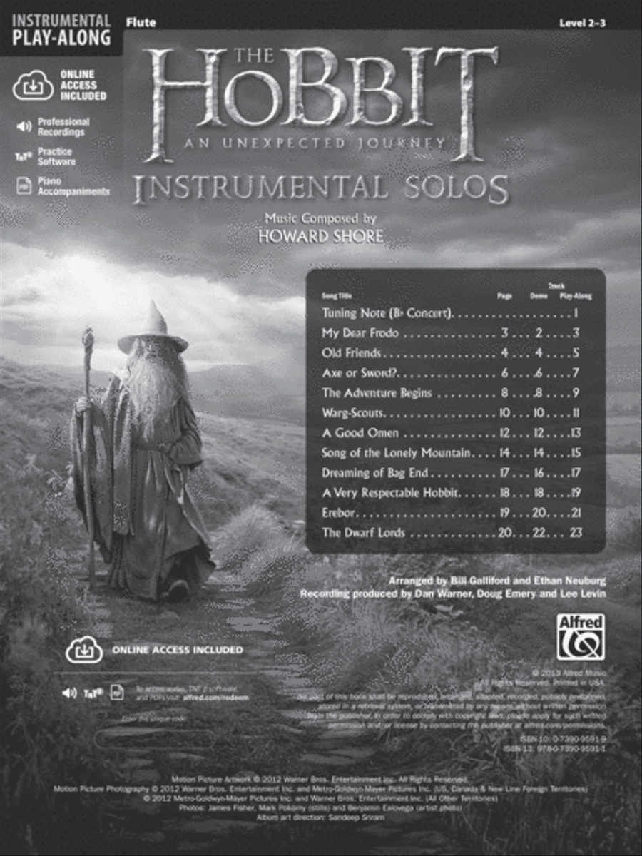 The Hobbit -- An Unexpected Journey Instrumental Solos Flute Solo scores gallery preview page 2