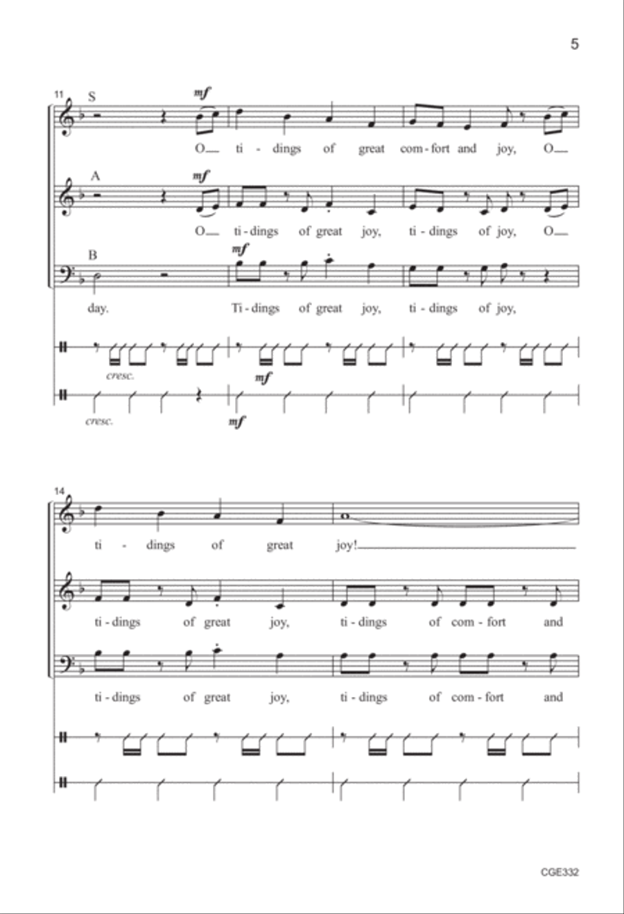 Comfort and Joy (SAB) 3-Part scores gallery preview page 4