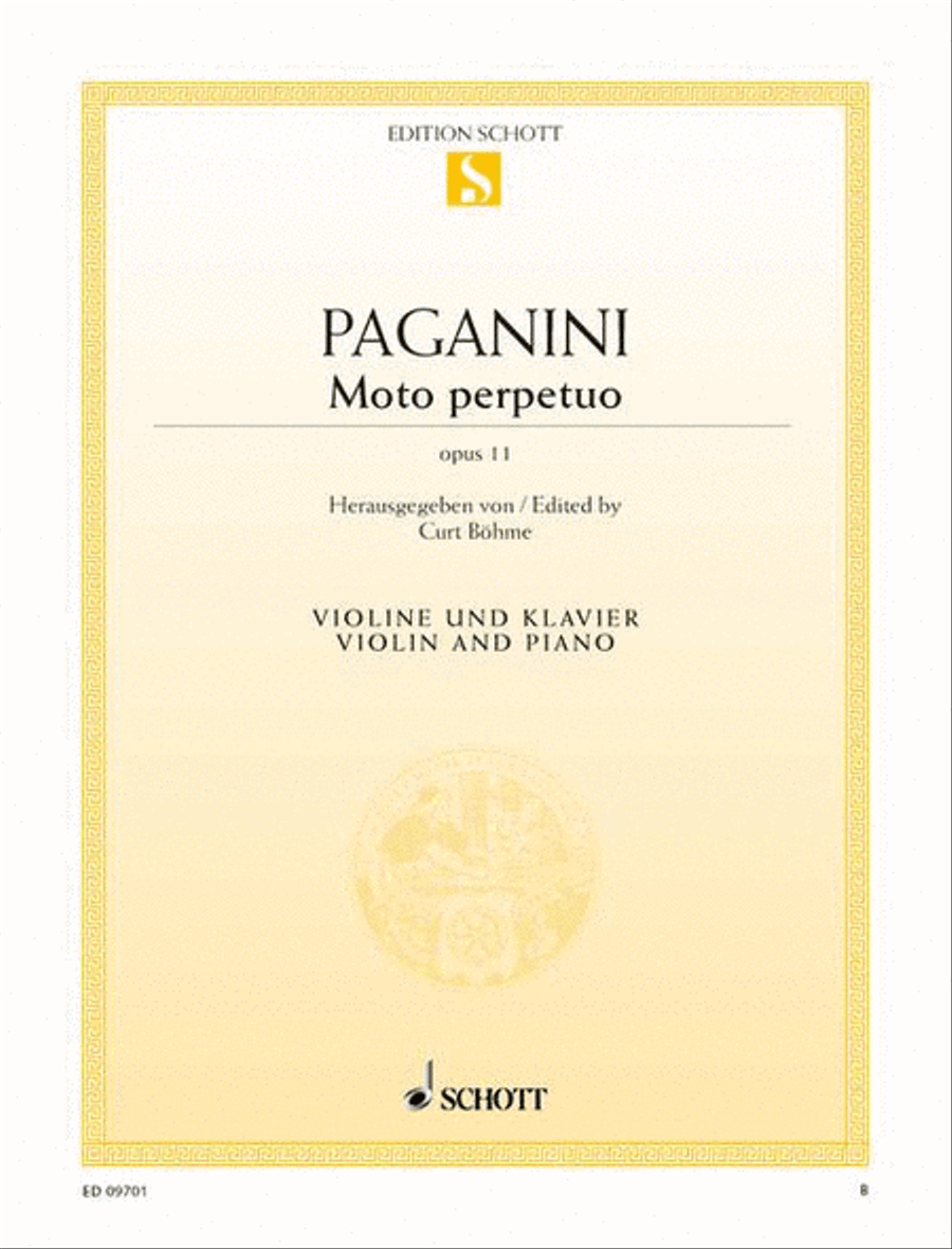 Moto Perpetuo, Op. 11 Moto Perpetuo, Op. 11 Violin Solo scores gallery preview page 1
