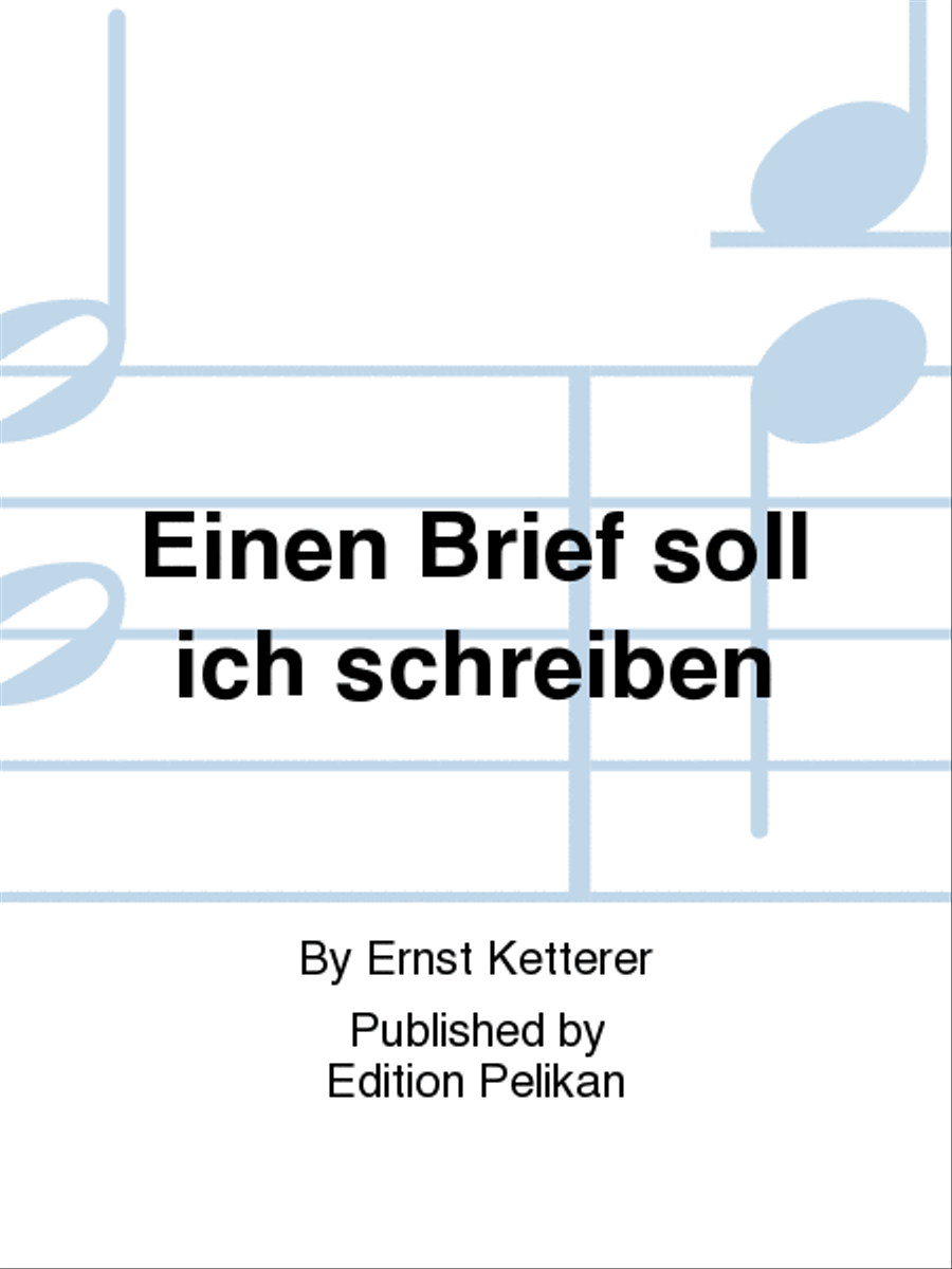 Einen Brief soll ich schreiben Men's Choir scores gallery preview page 1