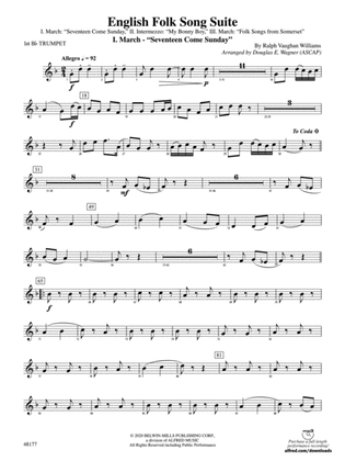 English Folk Song Suite: 1st B-flat Trumpet