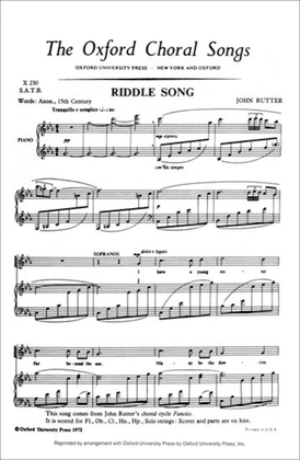 Book cover for Riddle Song