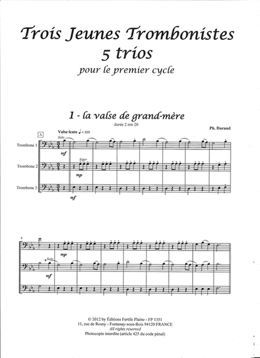 3 Jeunes Trombonistes