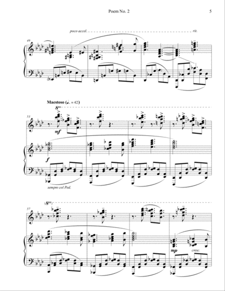 Poem No. 2 for Piano Piano Solo scores gallery preview page 5