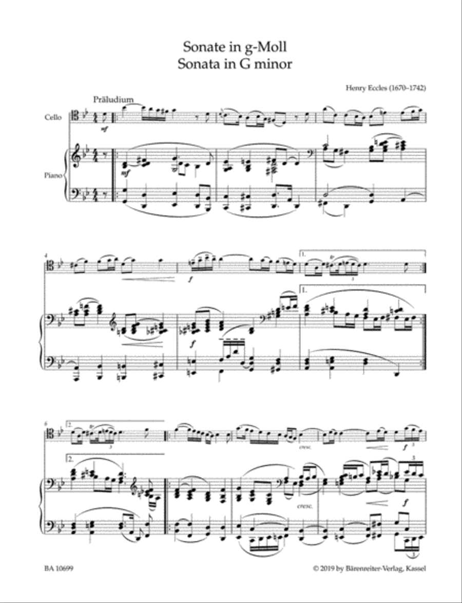 Sonata in G minor Piano scores gallery preview page 2