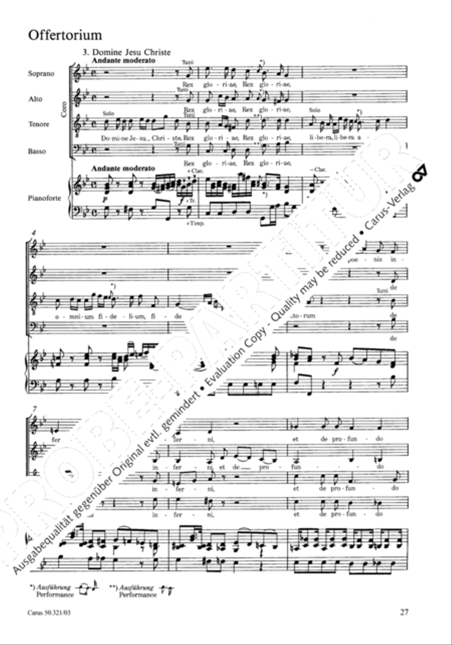 Requiem in C minor 4-Part scores gallery preview page 34
