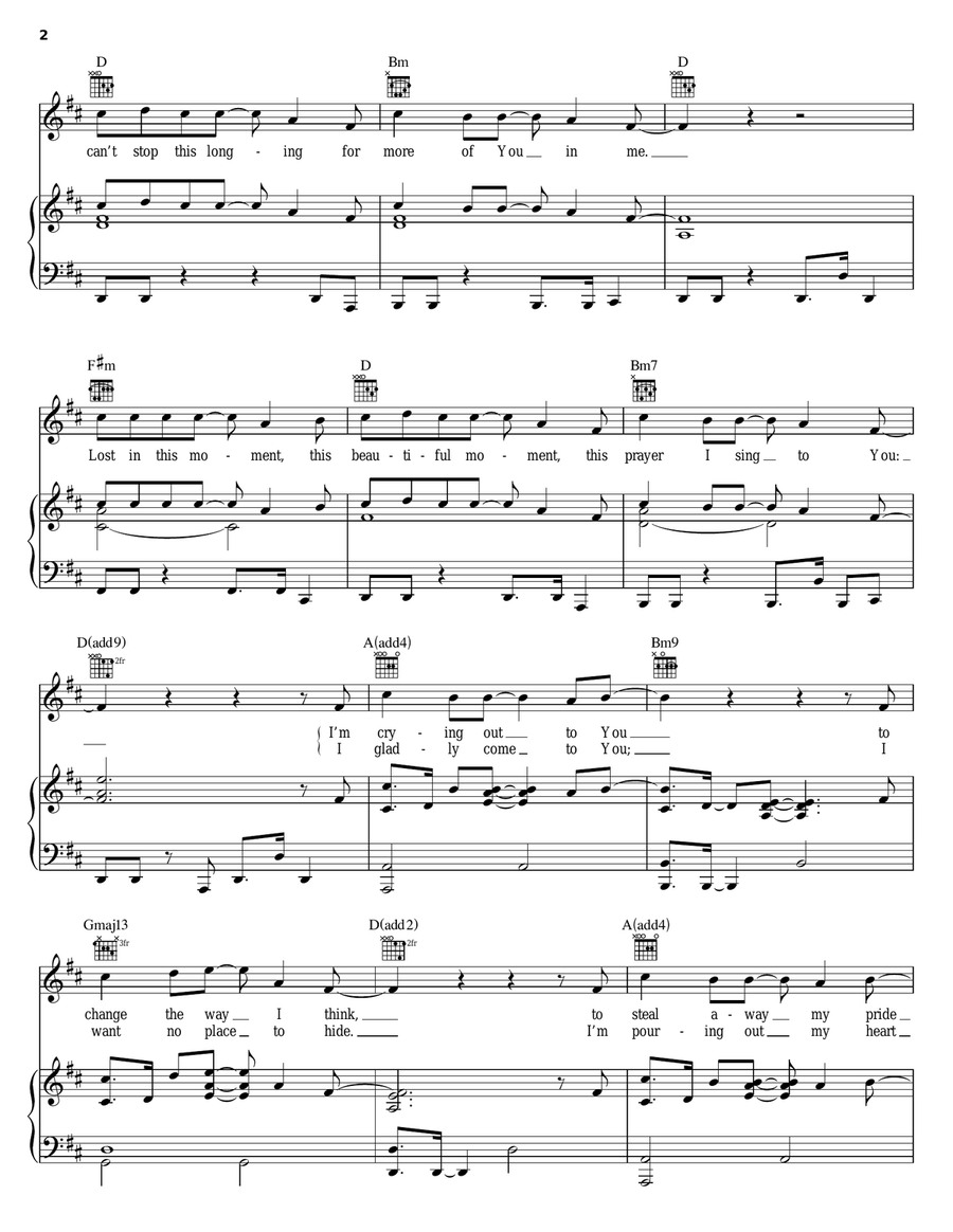 Lose Myself Piano, Vocal, Guitar scores gallery preview page 2