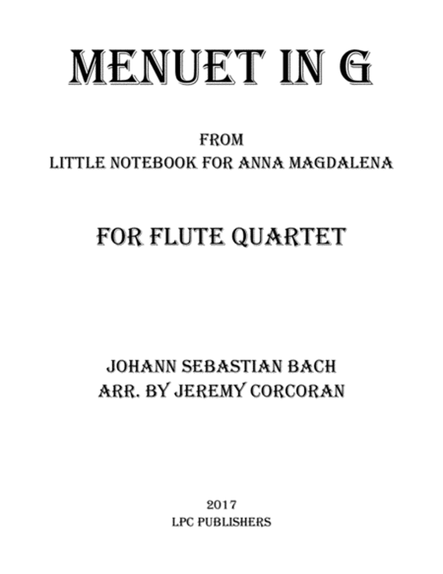 Menuet in G for Flute Quartet image number null