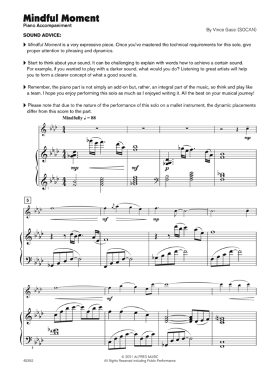 Mindful Moment (Sound Innovations Soloist, Bassoon) Small Ensemble scores gallery preview page 3