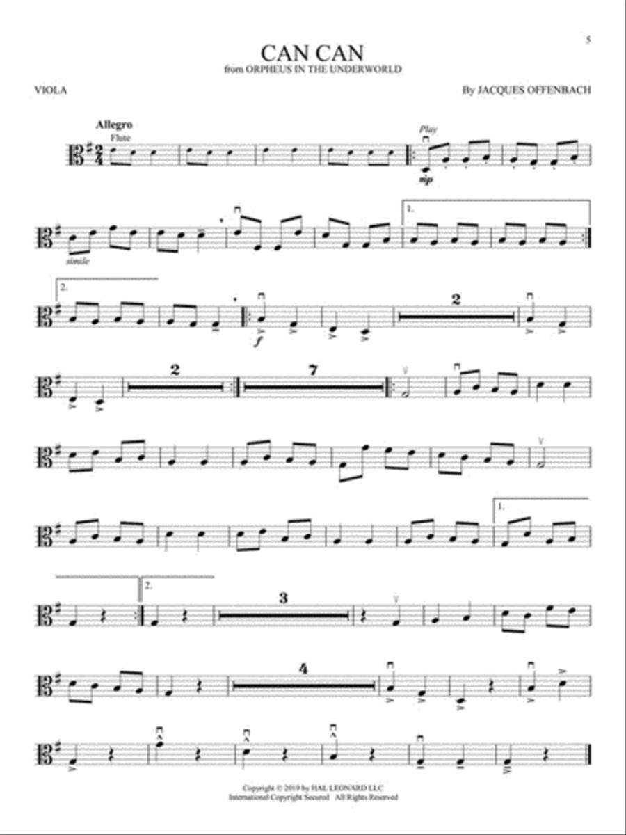 Great Classical Themes Great Classical Themes Viola Solo scores gallery preview page 4