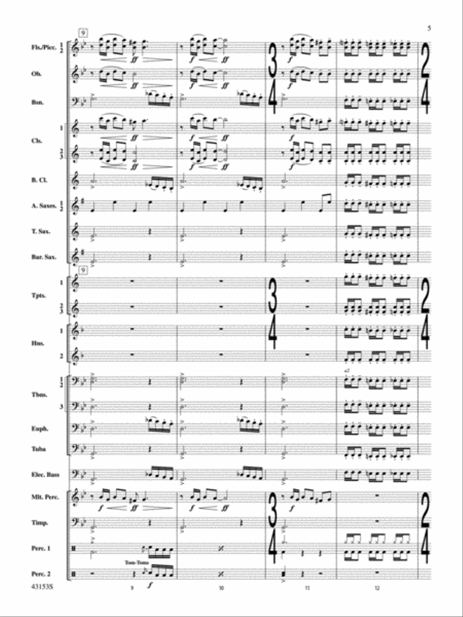 A Mad Russian's Christmas: Score Concert Band scores gallery preview page 5