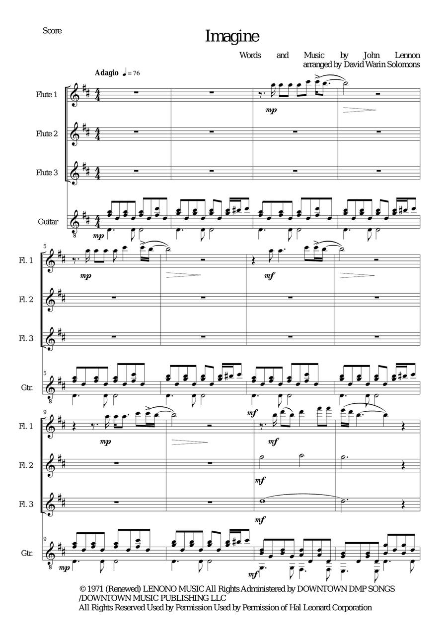 Imagine Flute scores gallery preview page 1