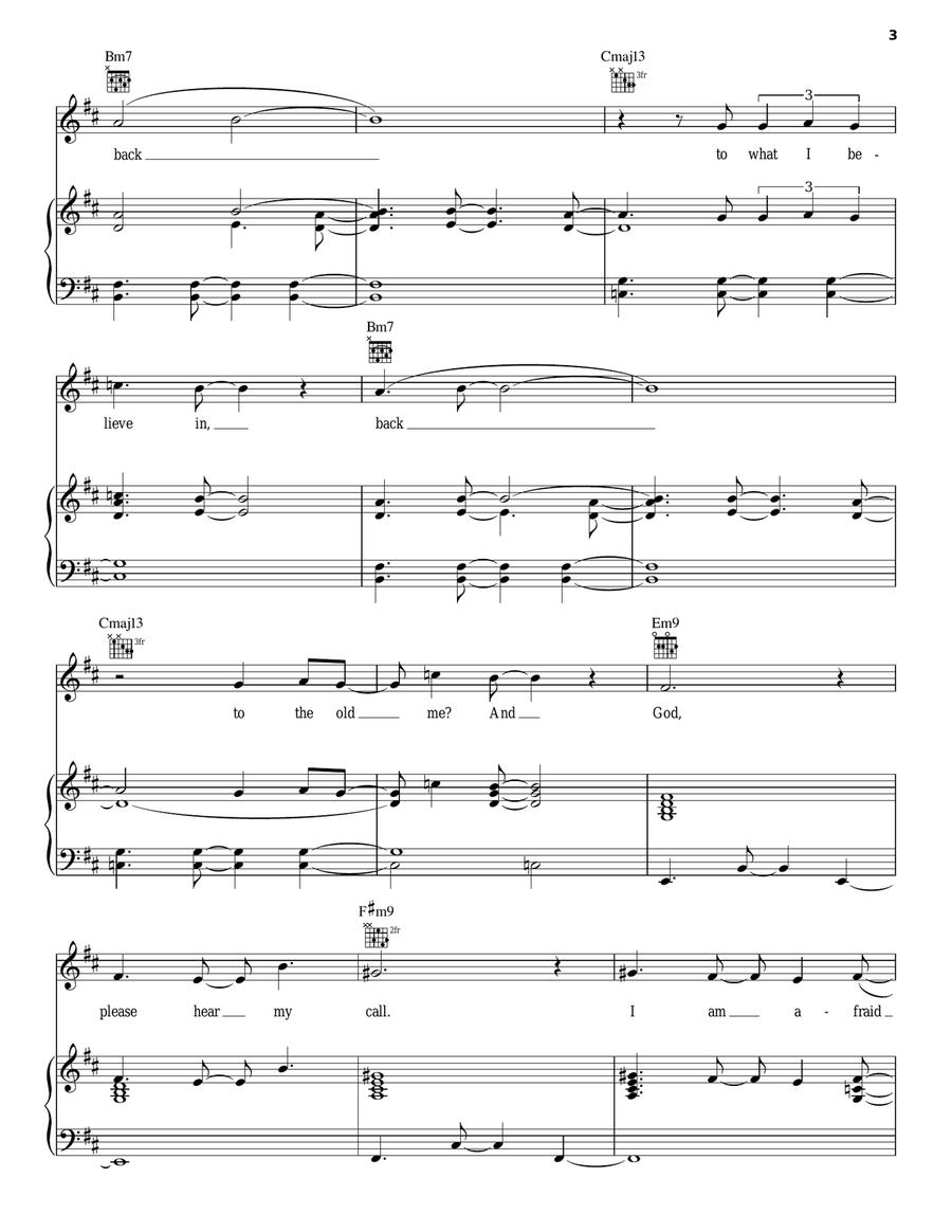 Hear My Call Piano, Vocal, Guitar scores gallery preview page 3