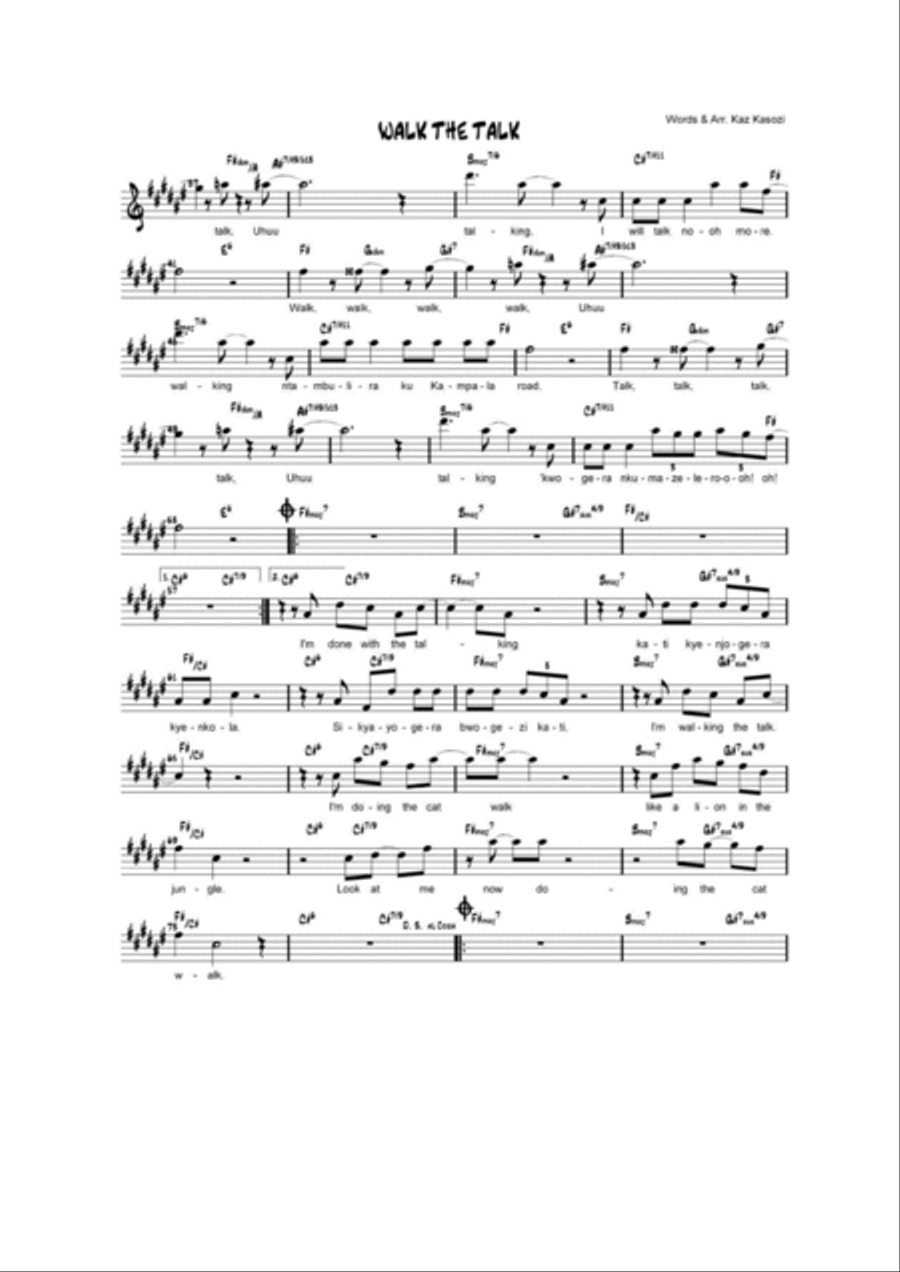 Walk the talk Walk the talk Small Ensemble scores gallery preview page 2