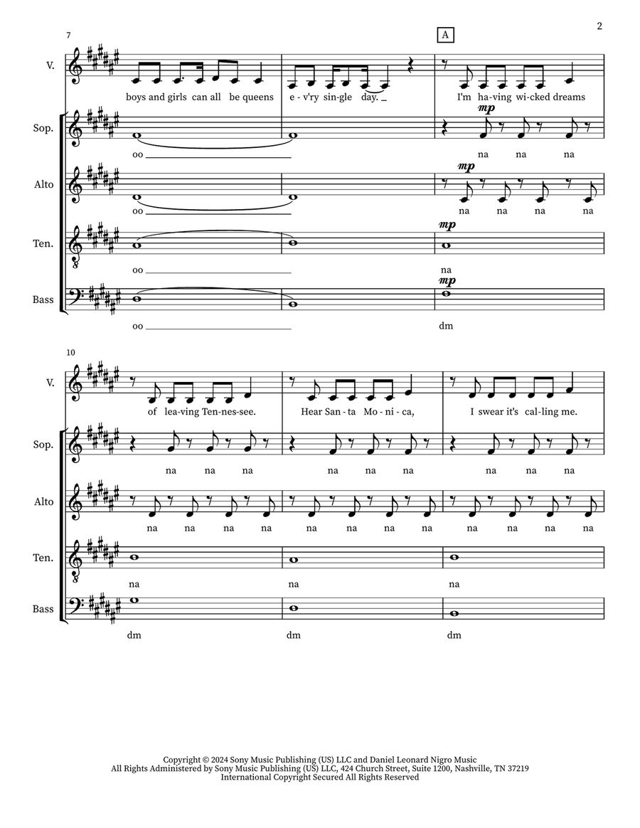 Pink Pony Club 4-Part scores gallery preview page 2