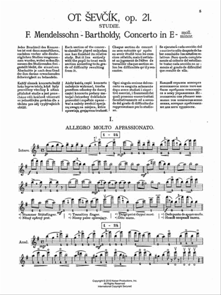 Violin Concerto in E minor Violin Solo scores gallery preview page 5