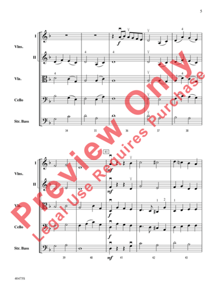 Dove's Vagary String Orchestra scores gallery preview page 6