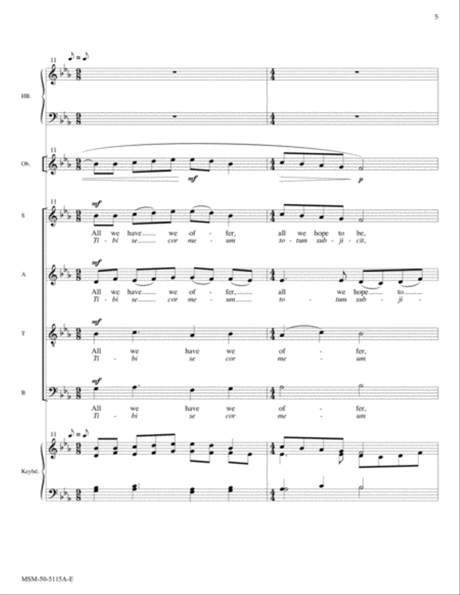 O Savior, Blessed Savior (Adoro te devote) Choir scores gallery preview page 5