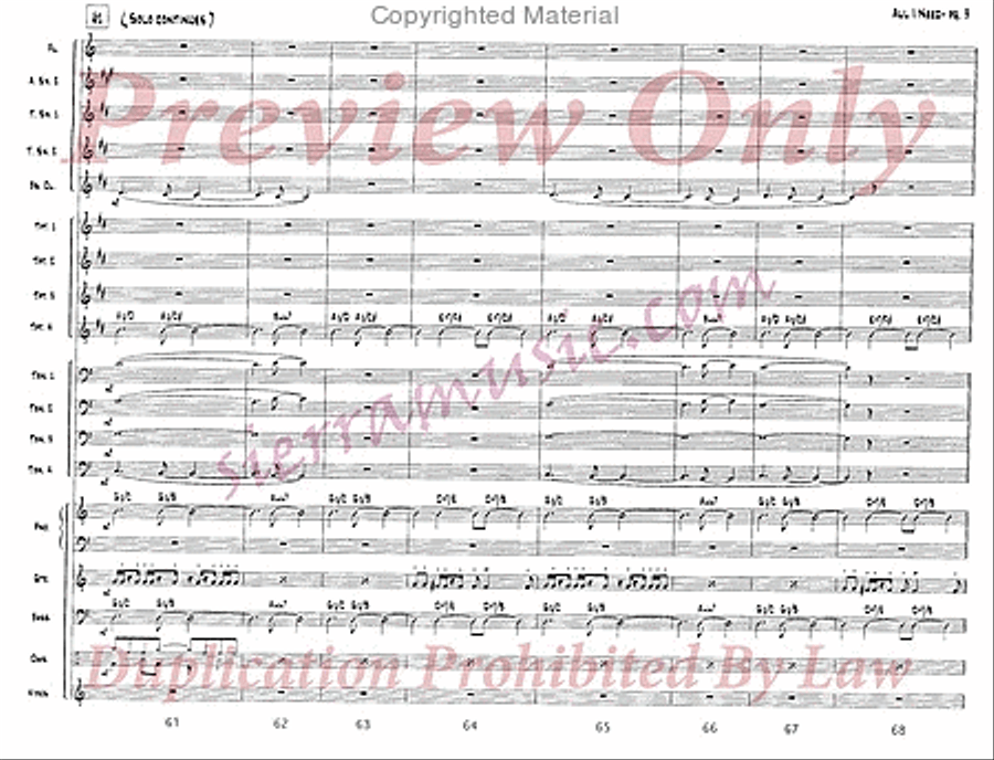 All I Need Jazz Ensemble scores gallery preview page 10