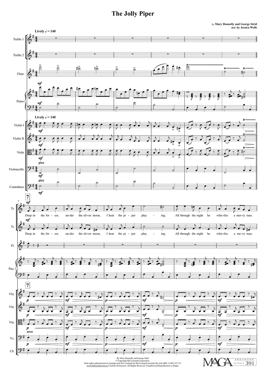 The Jolly Piper The Jolly Piper Small Ensemble scores gallery preview page 3