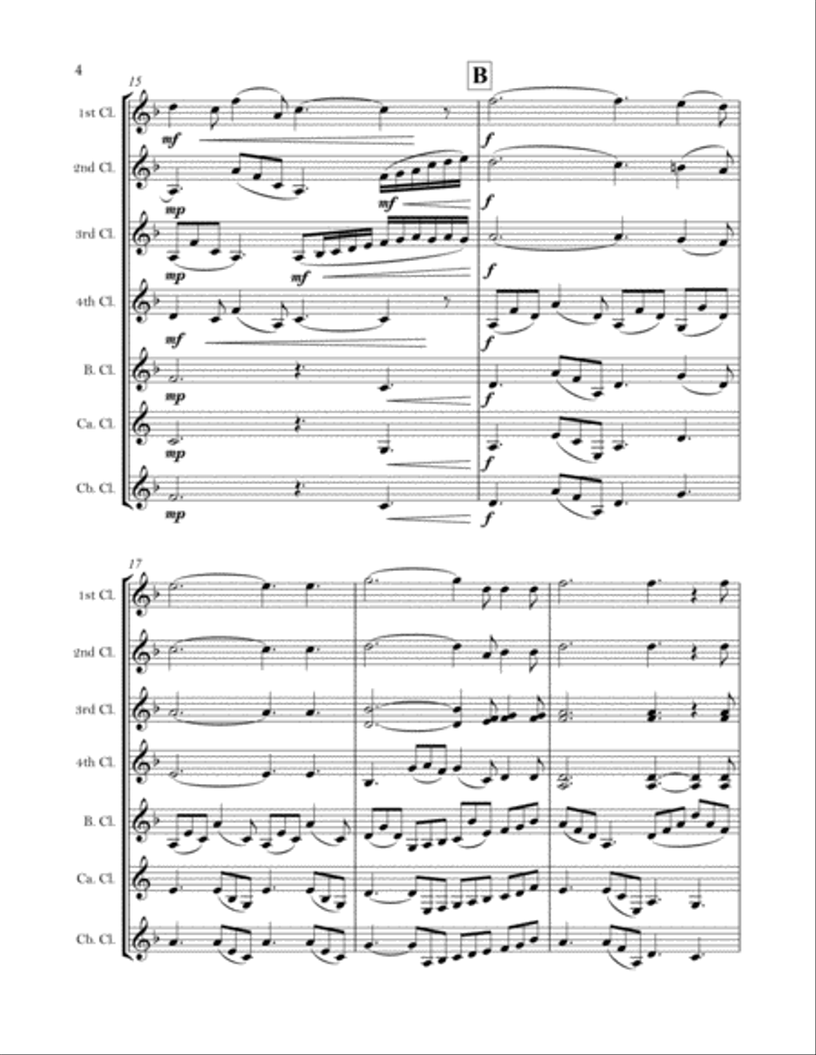 O Holy Night (clarinet choir)