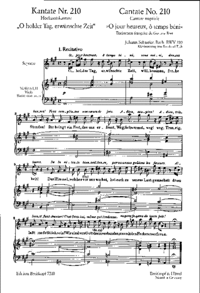 Cantata BWV 210 "O holder Tag, erwuenschte Zeit"