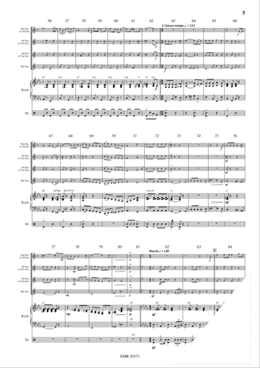 Nautical Airs Saxophone Quartet scores gallery preview page 5