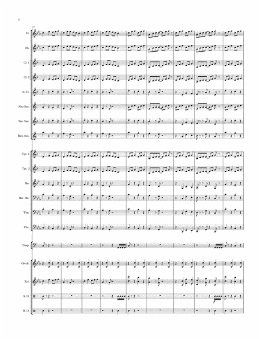 Latin Force Latin Force Concert Band scores gallery preview page 4