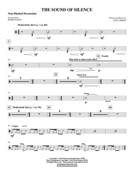 The Sound Of Silence (arr. Mark Hayes) - Percussion III